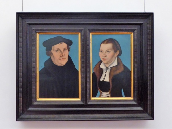 309. Los Uffizi. Martín Lutero y su mujer. Taller de Lucas Cranach el Viejo. 1458-1459