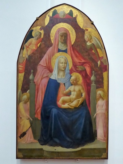 334. Los Uffizi. Santa Ana Triple con ángeles. Masolino. 1424-1425