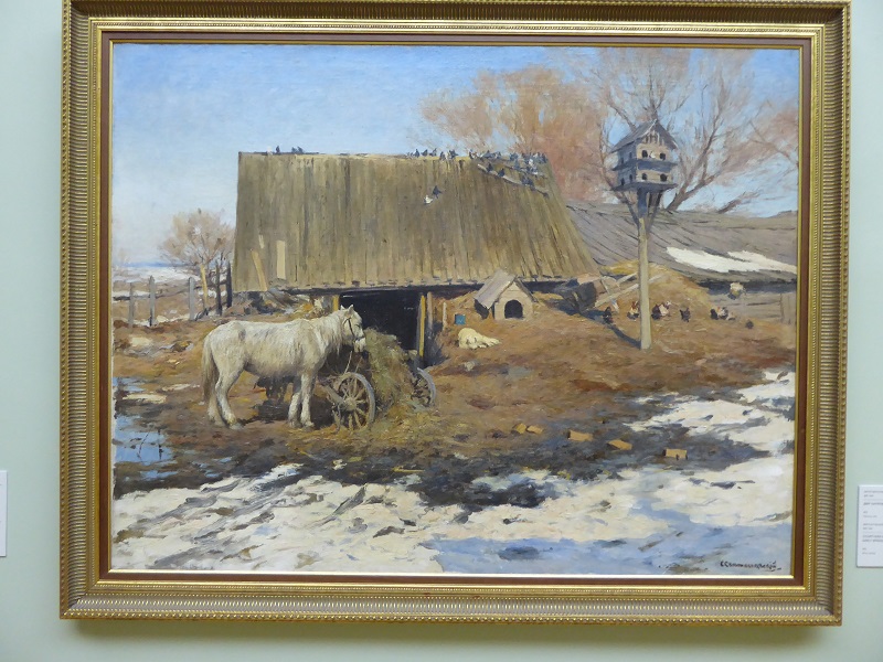 516. Museo de Bellas Artes. Patio a principio de la Primavera. Serhii Svitoslavskyi. 1913
